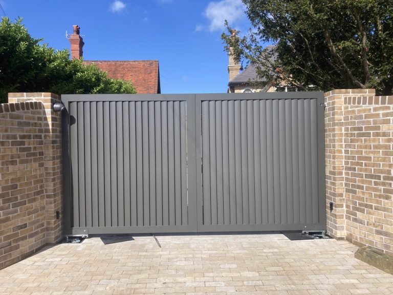 Slatted gates with pedestrian access, Burgess Hill